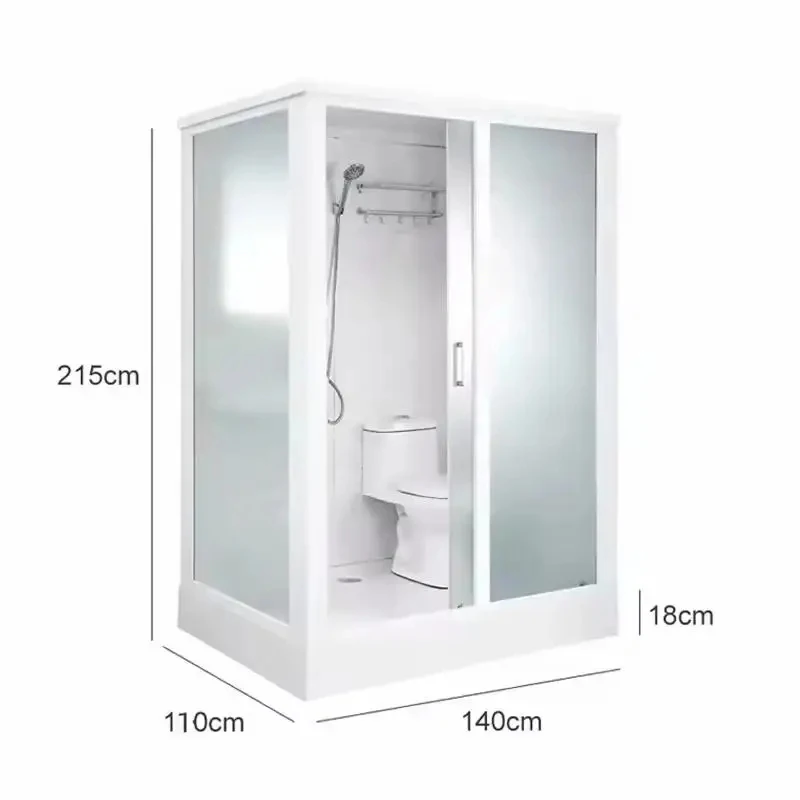 Outdoor All-in-One Mobile Bathroom Unit – Prefabricated with Shower, Sink & Toilet, Camping/Construction/Events