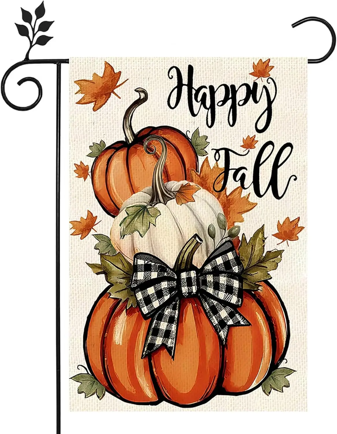 Hello Fall Garden Flag 12x18 Inch Vertical Double Sided， for Outside Burlap Small Seasonal Autumn Yard DecorationDecoration  PPZ