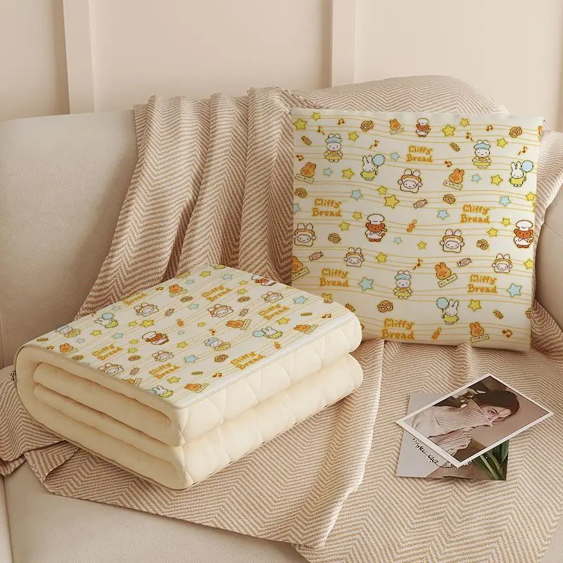 Cartoon Kawaii Pillow Quilt Air Conditioning Quilt Dual Use Hand Washable Multifunctional Office Plush Skin-friendly Soft Miffy