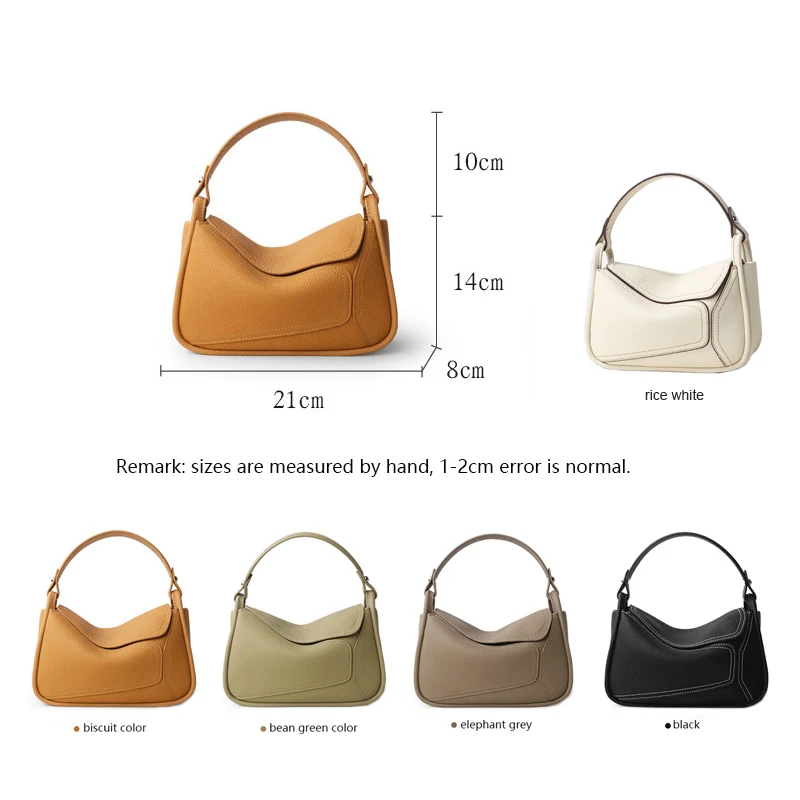 Luxury Women Handbag Cowhide Real Leather Small Lady Shoulder Bag Female Lunch Bag Geometric Design Crossbody Messenger Bags