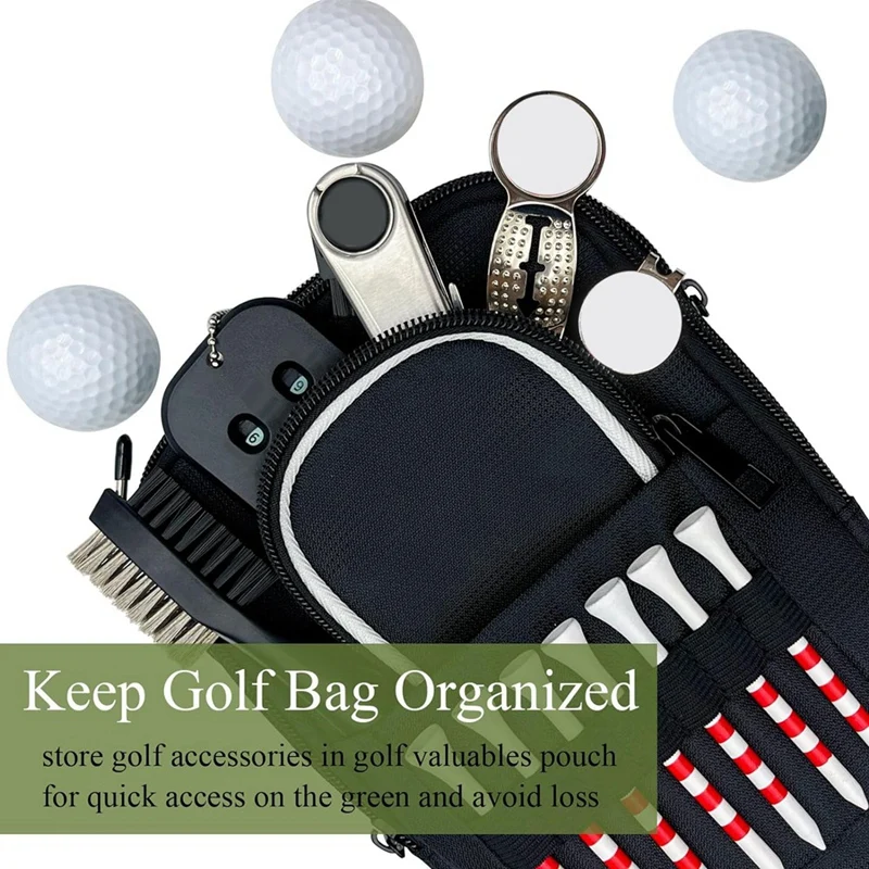 Golf Ball Bag Pouch,Golf Portable Organizer, Golf Replacement Parts Pouch For Gadgets, Like Golf Balls, Tees, Ball Market