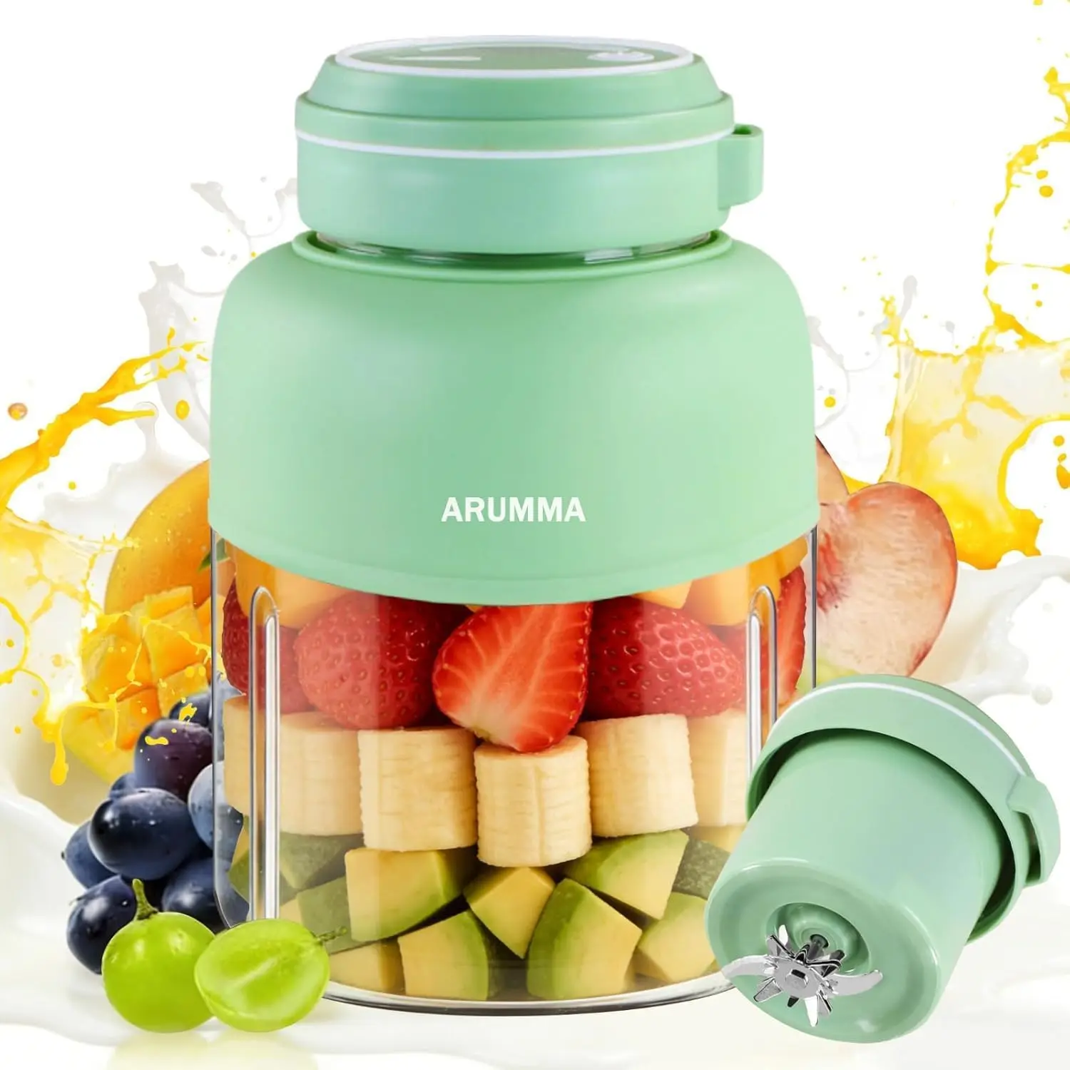 Portable Juice Cup Blender for Smoothies Shakes Fruit Crush Baby Food Maker 43oz 1300ML USB Charging