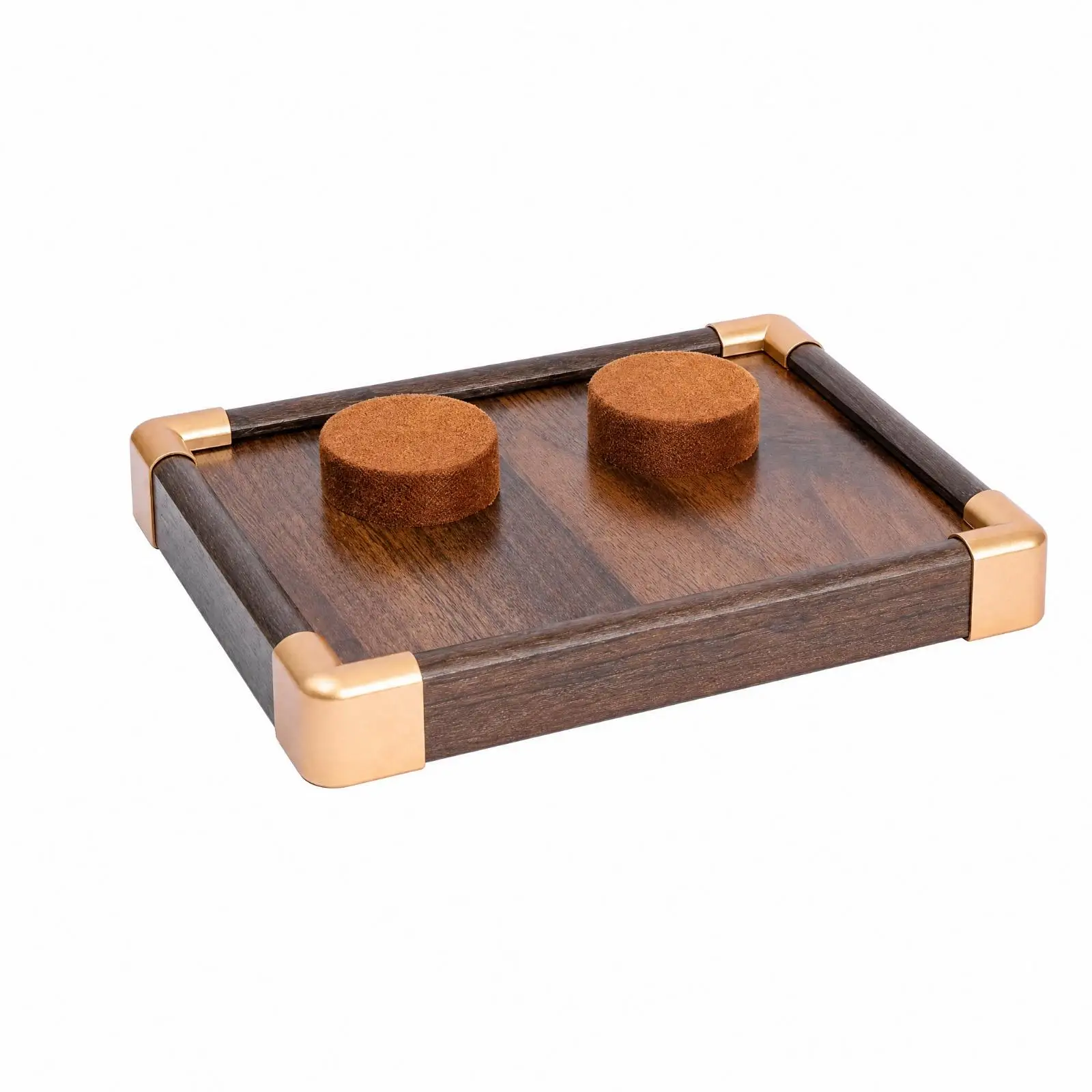 Compact Jewelry Stand Holder Wood with Microfiber Lining for Bracelet Watch Storage and Retail Display Use