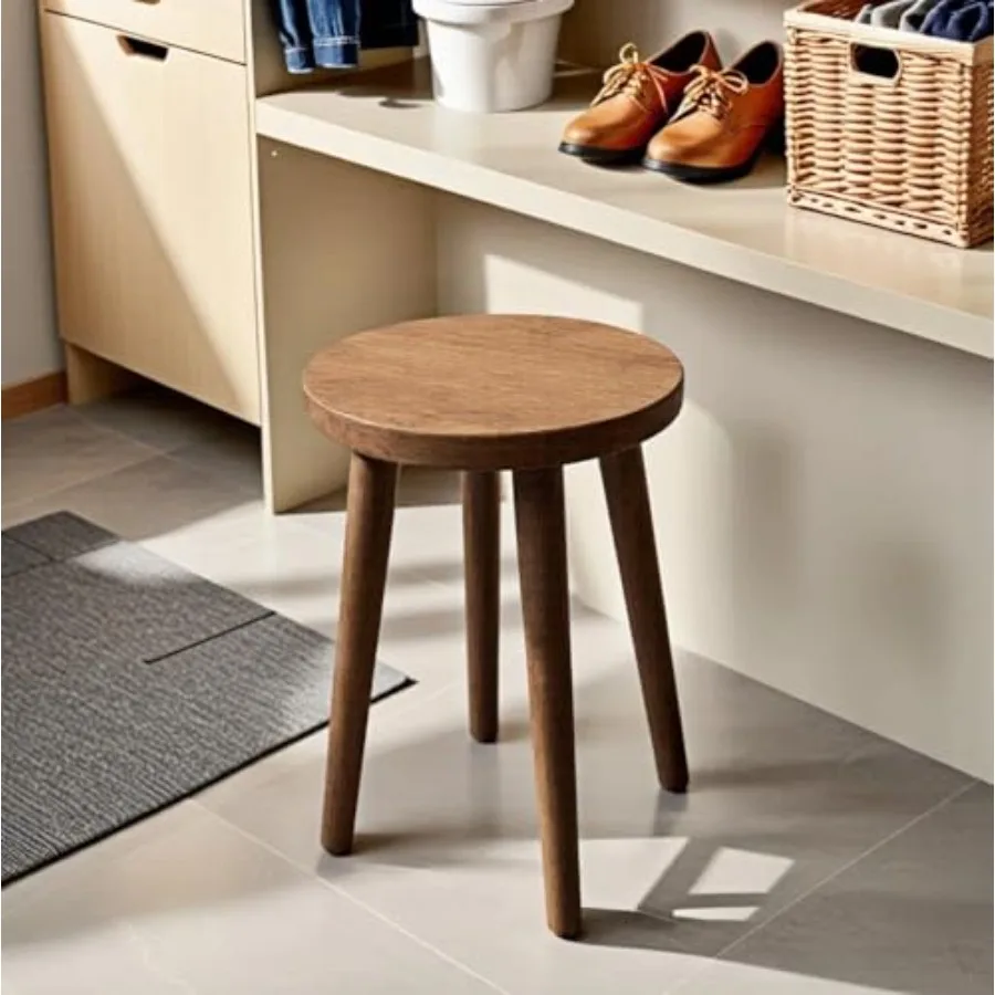 

Stools Chair dining chair Dressing wooden stool shower stool Stool Kitchen Bar Stool Side wood Table Round Wooden Bedroom Livin