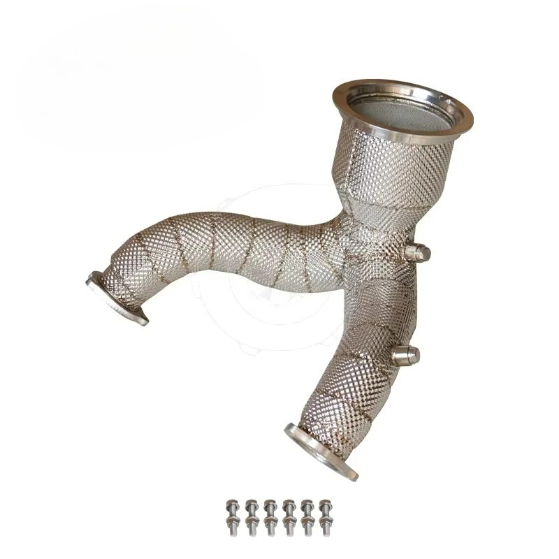 

FOR AUDI S4 S5 B9 3.0T 2019+ Catted Downpipe with OPF with Heat Shield