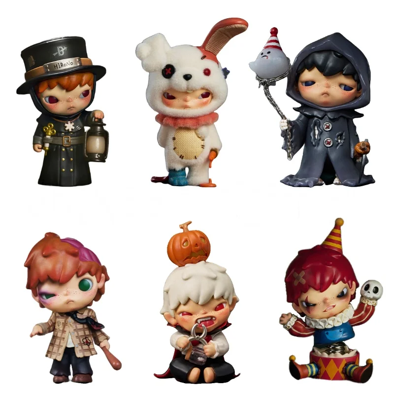 Nieuwe Originele POPMART Hirono Monsters' Carnaval Serie Blind Box Desktop Scène Decoratie Speelgoed Modellen Mystery Box Halloween Geschenken