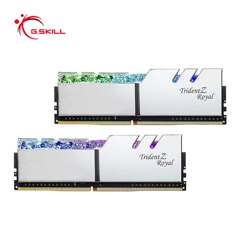 G.Skill Trident Z Royal Series 2x8GB 2x16GB Kit 288-Pin SDRAM DDR4 3600MHz 4000MHz Dual Channel Desktop Memory - Silver