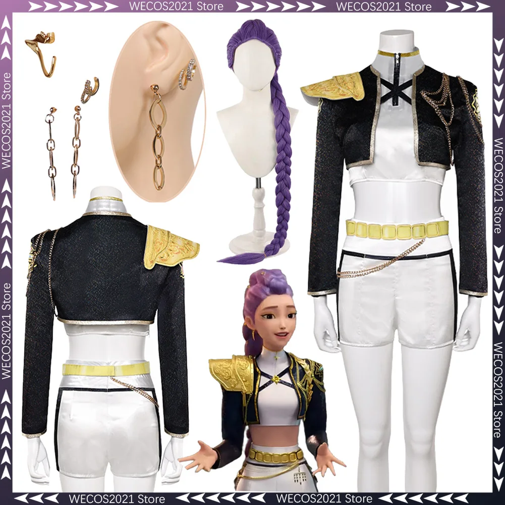 

Disguise Rumi Cosplay Golden Stage Suits 2025 Cartoon Demon Hunter of KPop Costume Women Roleplay Fancy Dress Up Party Clothes