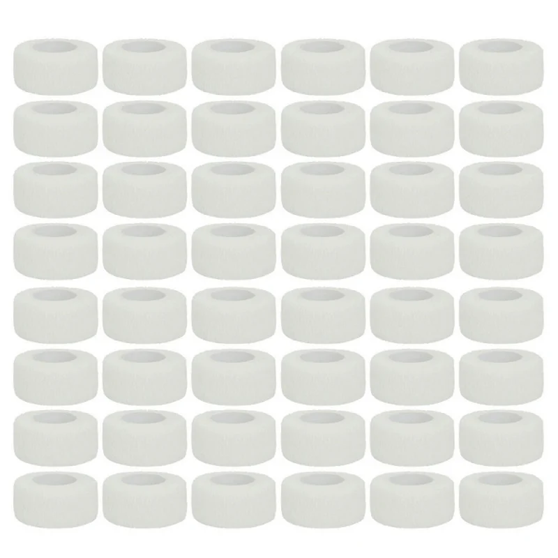 

1/6/12/24/48 шт., белая эластичная ручка для татуировки, прочная повязка, лента, нетканый самоклеящийся браслет на палец, аксессуары для татуировки