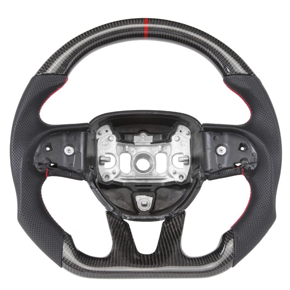 

Real Carbon Fiber Steering Wheel Fit for Dodge Charger Challenger Chargersrt Challengersrt Custom car Steering Wheel