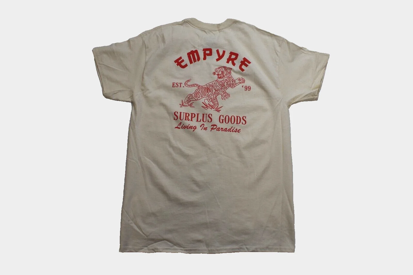 Empyre-Camiseta de Tiger Cream para hombre, camisa de estar en el paraíso, nueva, grande