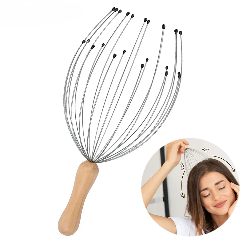 Head Massager Scratching 20 Claws Octopus Head Massager Scalp Scratcher Massage Claw Small Artifact Soul Extraction Extractor