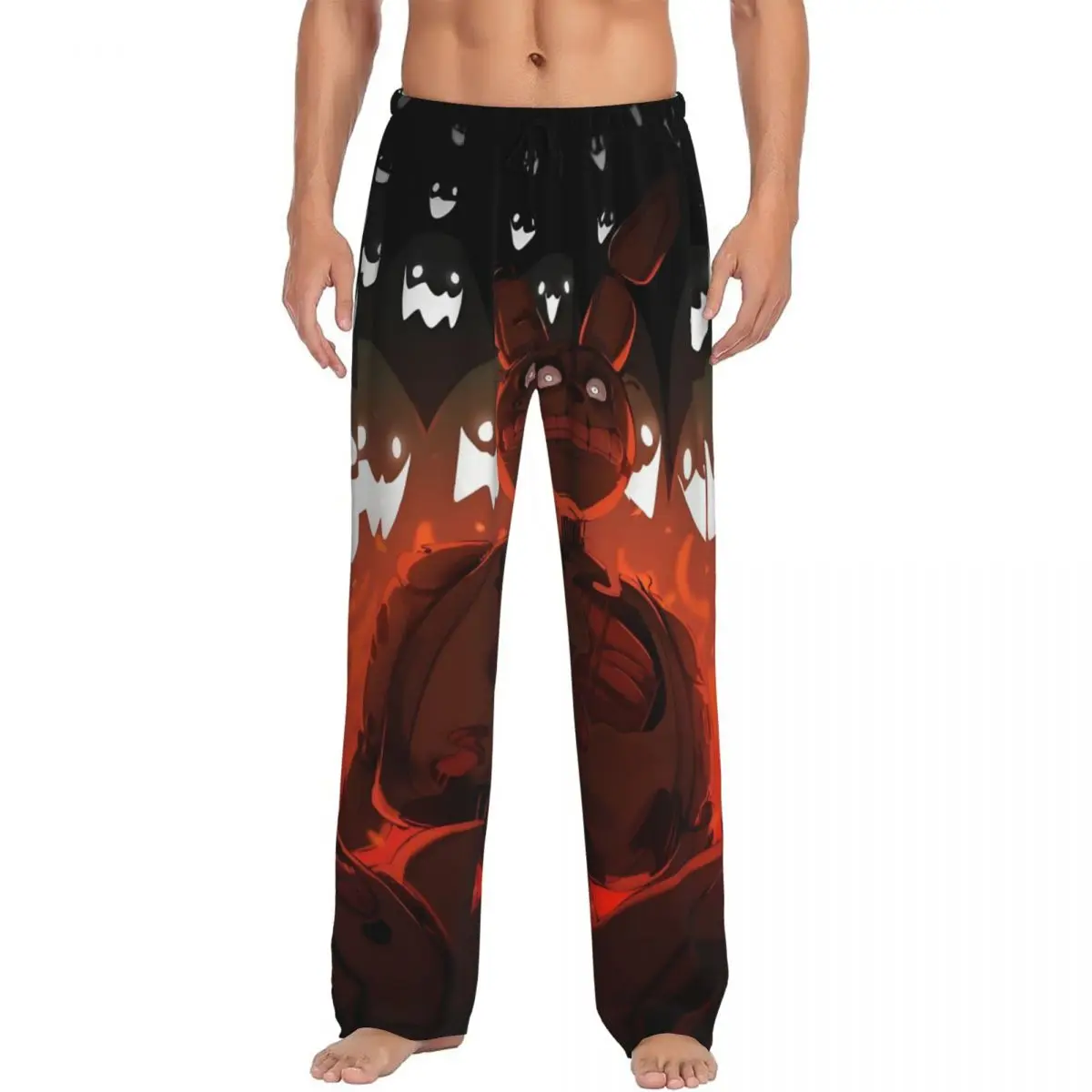 

Custom Printed Springtrapped FNAF Pajama Pants Men's Mechanical Doll Sleep Sleepwear Bottoms with Pockets