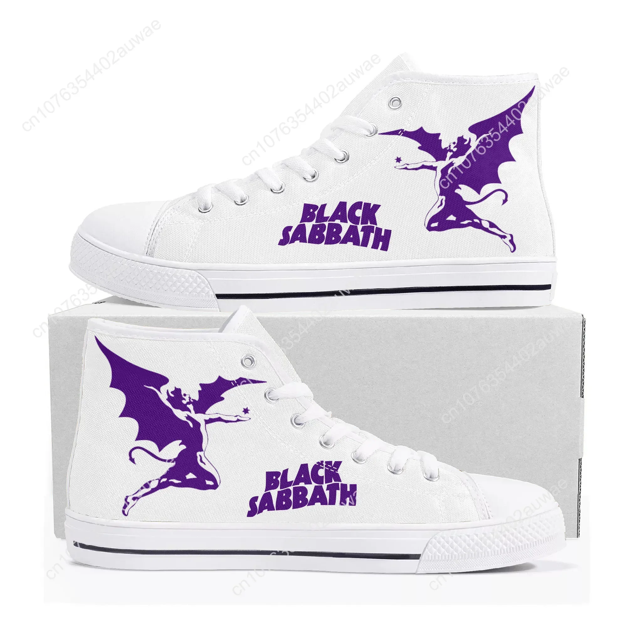 Black Heavy Metal Band Sabbath High Top High Quality Sneakers Men Women Teenager Canvas Sneaker Casual Couple Shoes