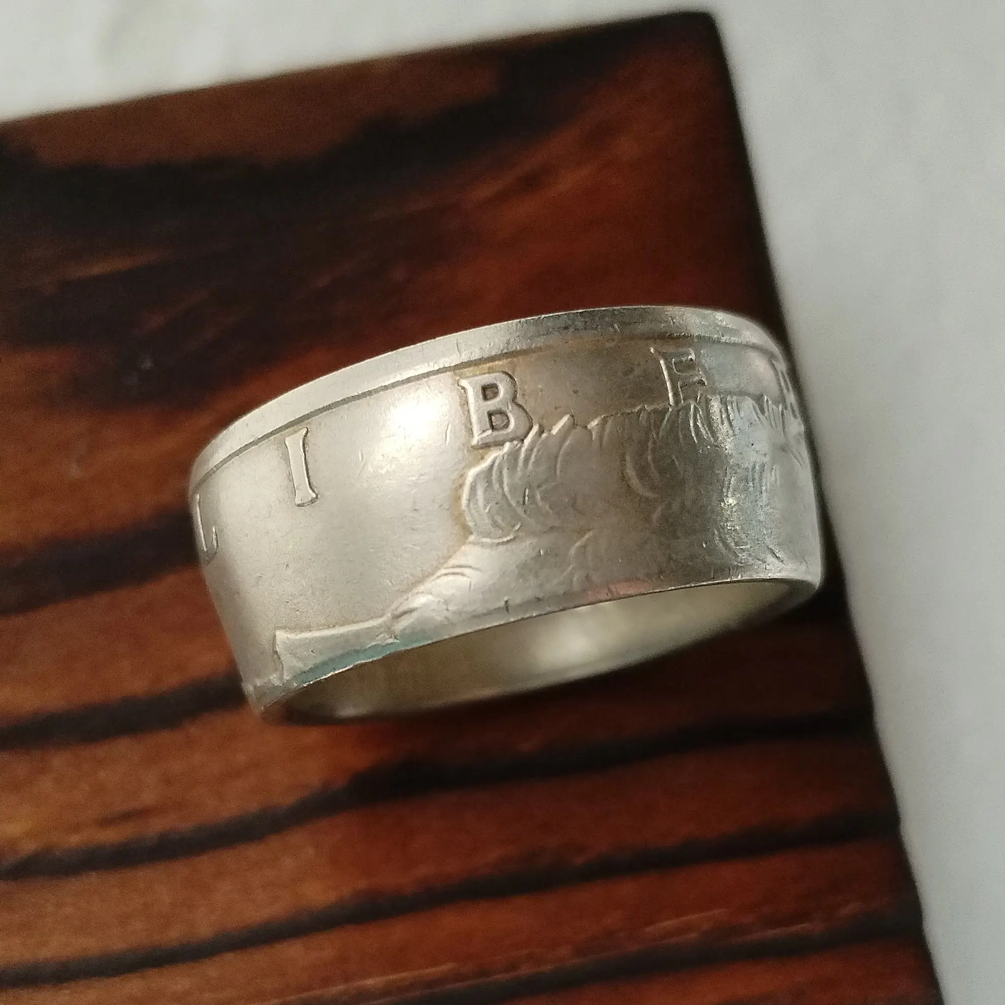 1989 Ring from Kennedy Half Dollar Silver Plated Coin U Pick Size 6-13 Christmas Present