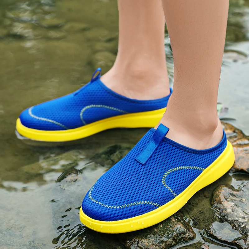 Men Shoes Summer Sandals Breathable Mesh Beach Sandals Outdoor Home Slippers Fashion Casual Beach Shoes