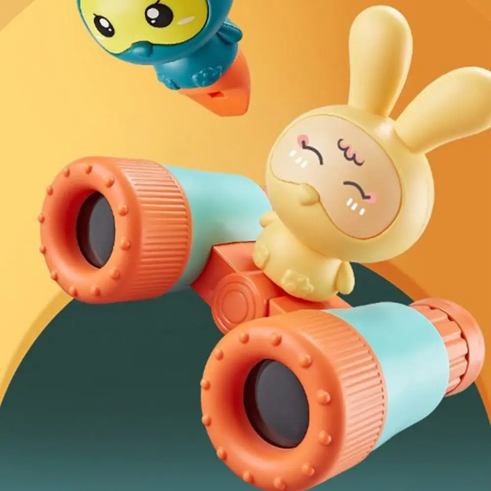تلسكوبات مجهر للأطفال قابلة للإزالة مع صافرة استكشاف العلوم تلسكوبات أرنب كرتونية بلاستيكية للأطفال #5