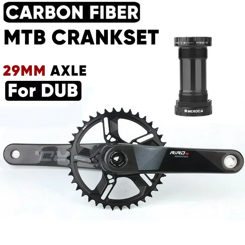 

Сверхлегкий велосипедный Кривошип из углеродного волокна 170 мм, карбоновый Кривошип 29 мм, непосредственное Крепление MS для скорости 11/12