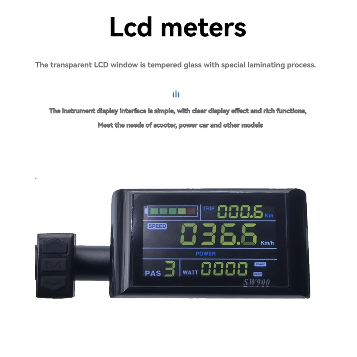 

(X07A) 24V-60V SW900 6pin Color Screen Display Modification Part Electric Bike LCD Display Meter for Electric Scooter