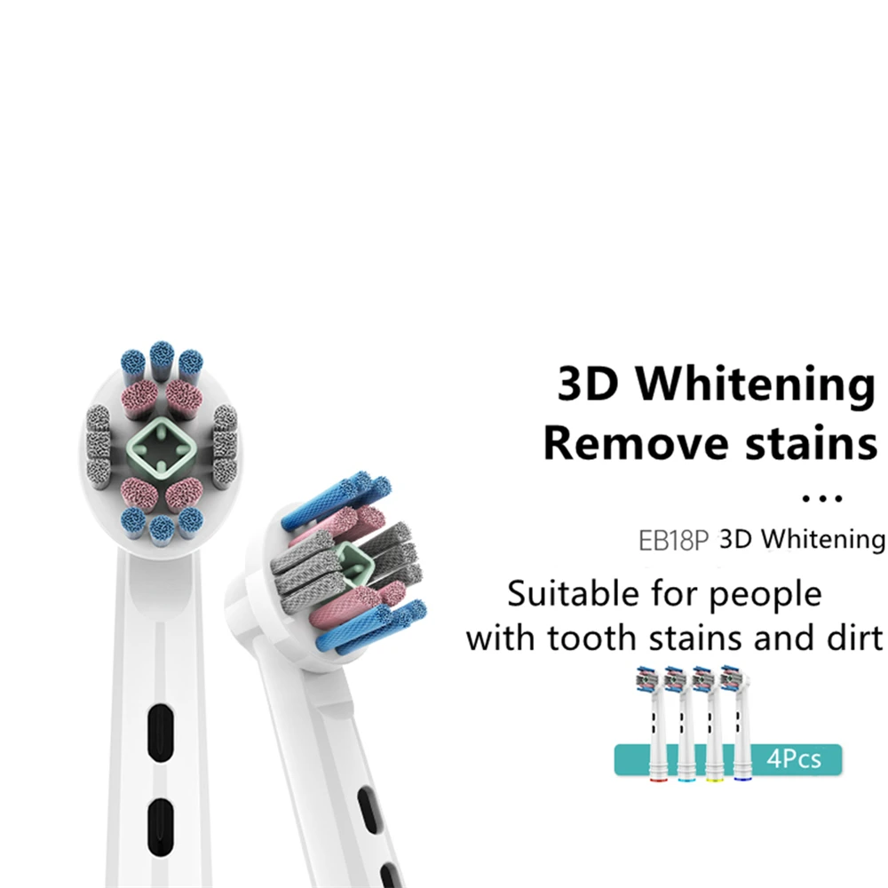 3d Whitning Elektrische Tandenborstel Vervanging Opzetborstel Voor Braun Oral B Tandenborstel