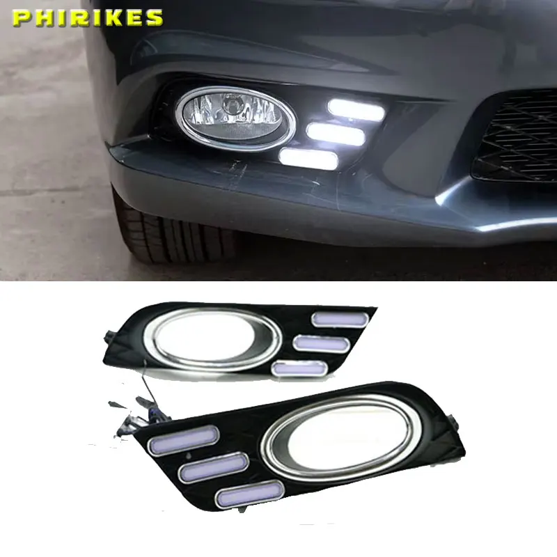 

Для Honda Civic 2011-2013: 2 шт. светодиодных ДХО (дневных ходовых огней) с функцией указателей поворота и накладками на противотуманные фары