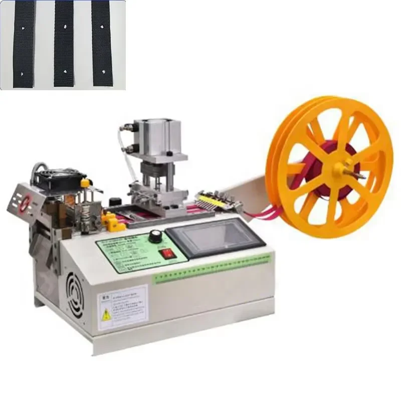 Efficient Leather Perforator and Ribbon Cutter for Packaging Lines Compact Energy Saving Hole Puncher with Precise Ribbon