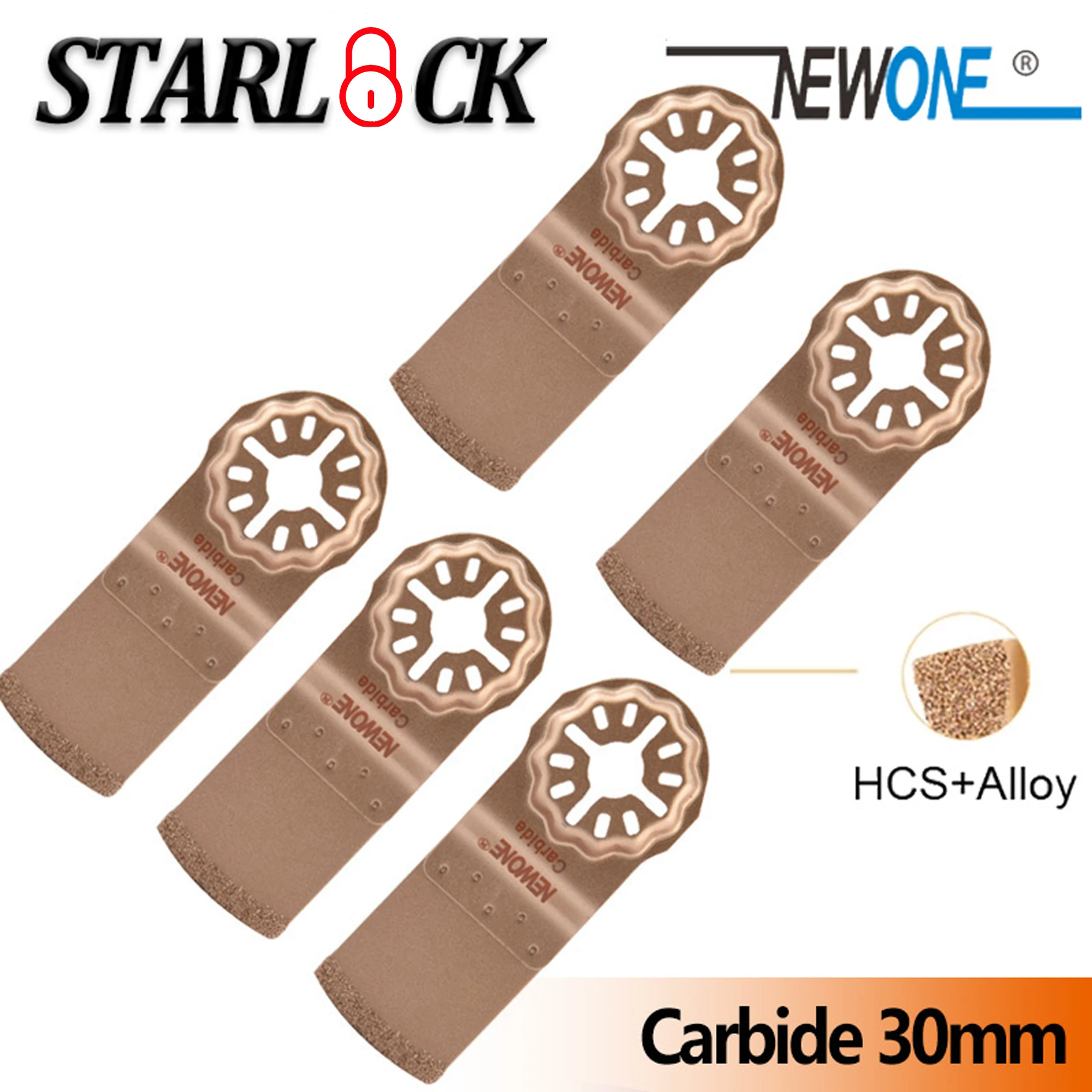 NEWONE Carbide Starlock E-cut Oscillating Saw blade Mult-tool saw Blades fit cutting out samages tile joints