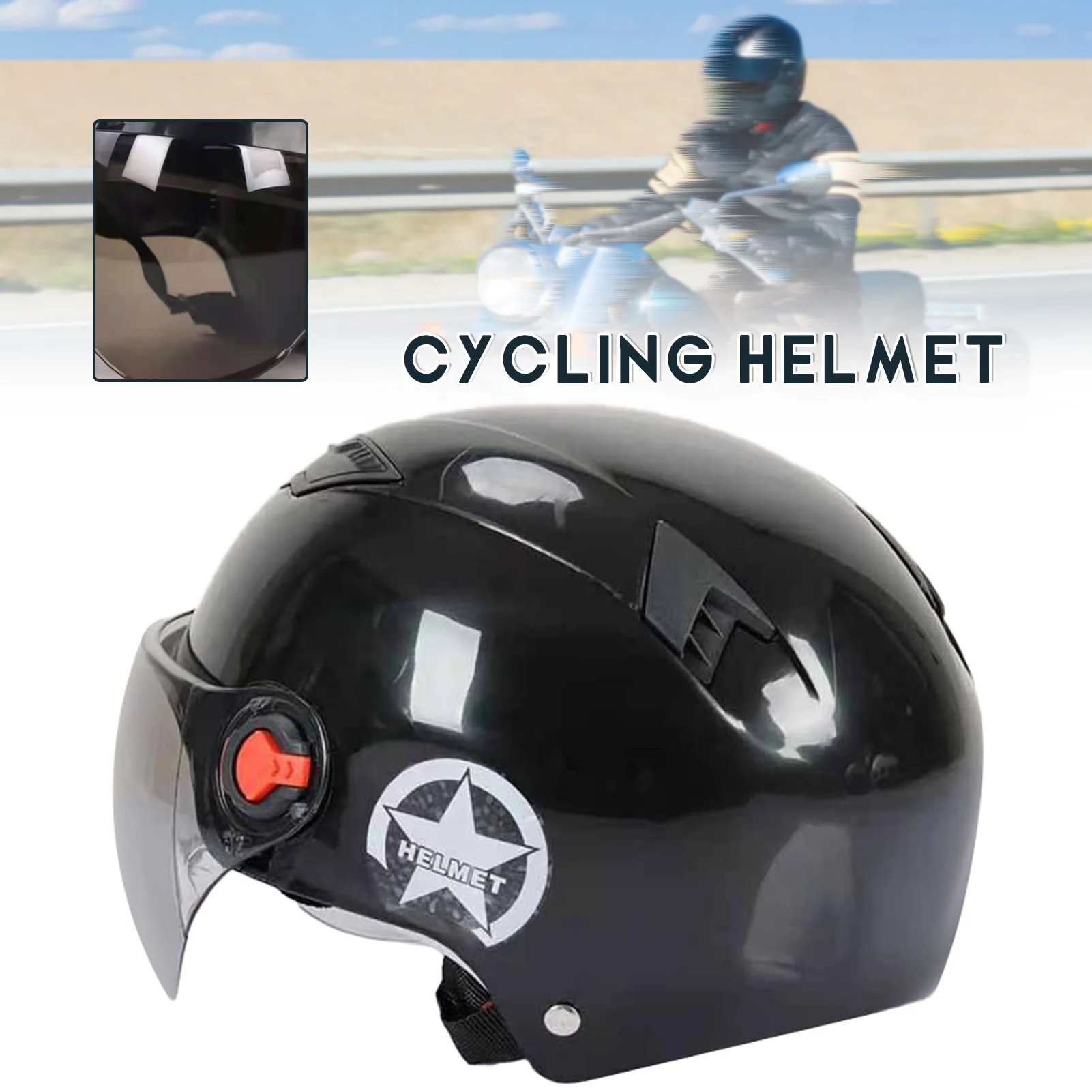 

Simple Motorcycle Safety Helmets Breathable Lightweight Helmets Cycling Supplies Professional E-bike Riding Helmets