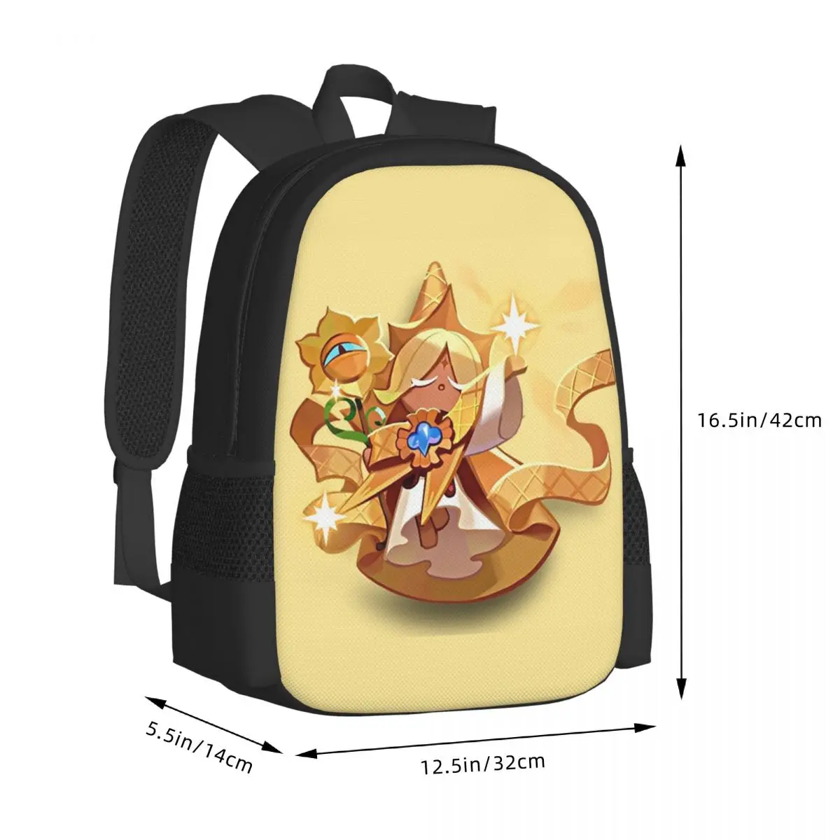 Pure Vanilla Cookie Student Backpack School Bag Hiking Travel Daypack for Men Women Fashion Bookbag Shoulder Bags