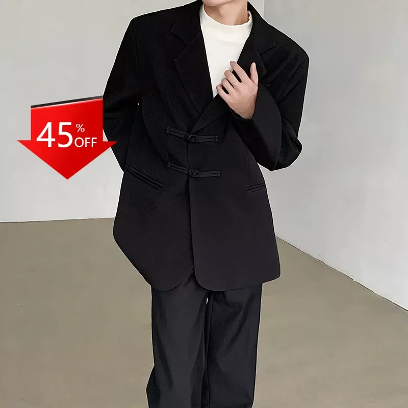 Y2K Red Blazer Men's Loose Buckle Suit mens jacket men blazer slim fit jackets for men wedding suits for men clothing