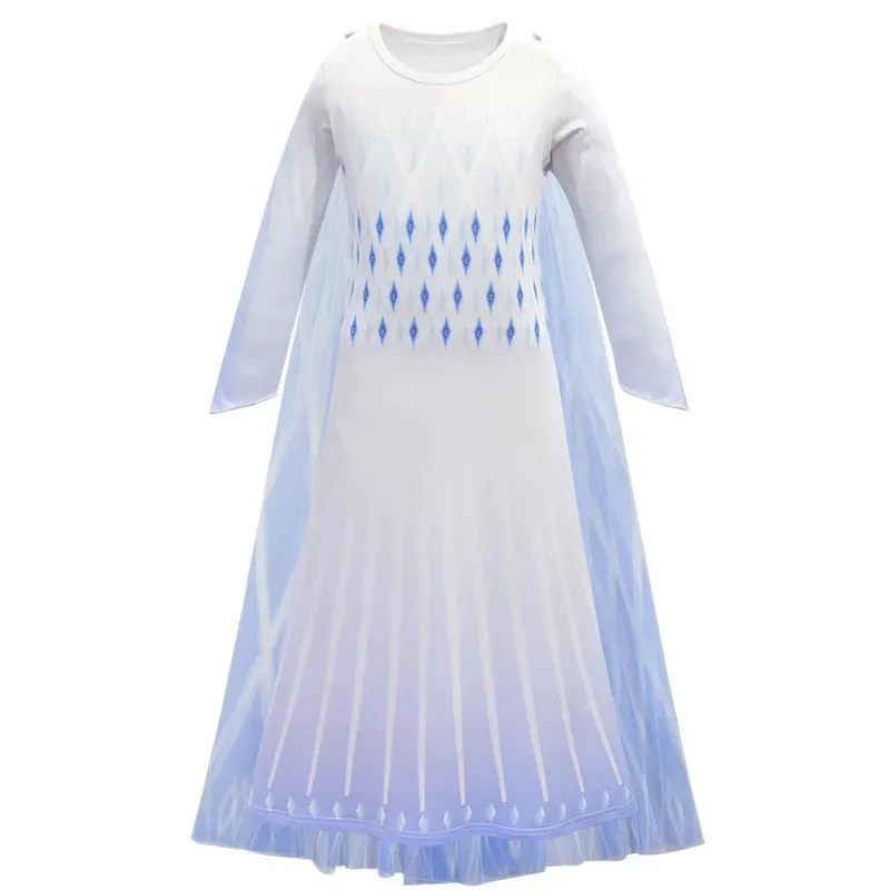 

Anna Elsa Princess Girl Halloween Costume Cosplay Party Dresses Birthday Carnival Snow Queen Dress Vestido