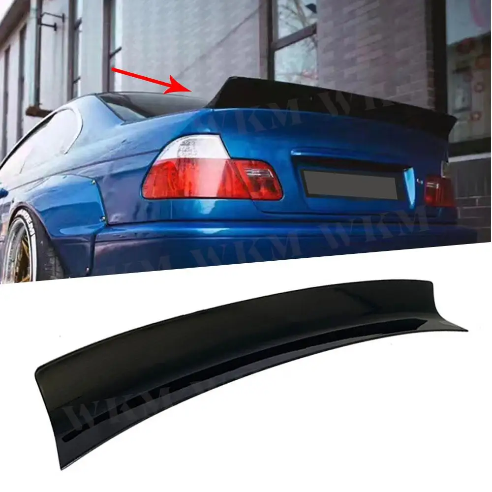 ABS Rear Trunk Duck Spoiler Lid Wing for BMW 3 Series E46 1998-2004 Carbon Fiber Rear Spoiler Add On Car Accessories