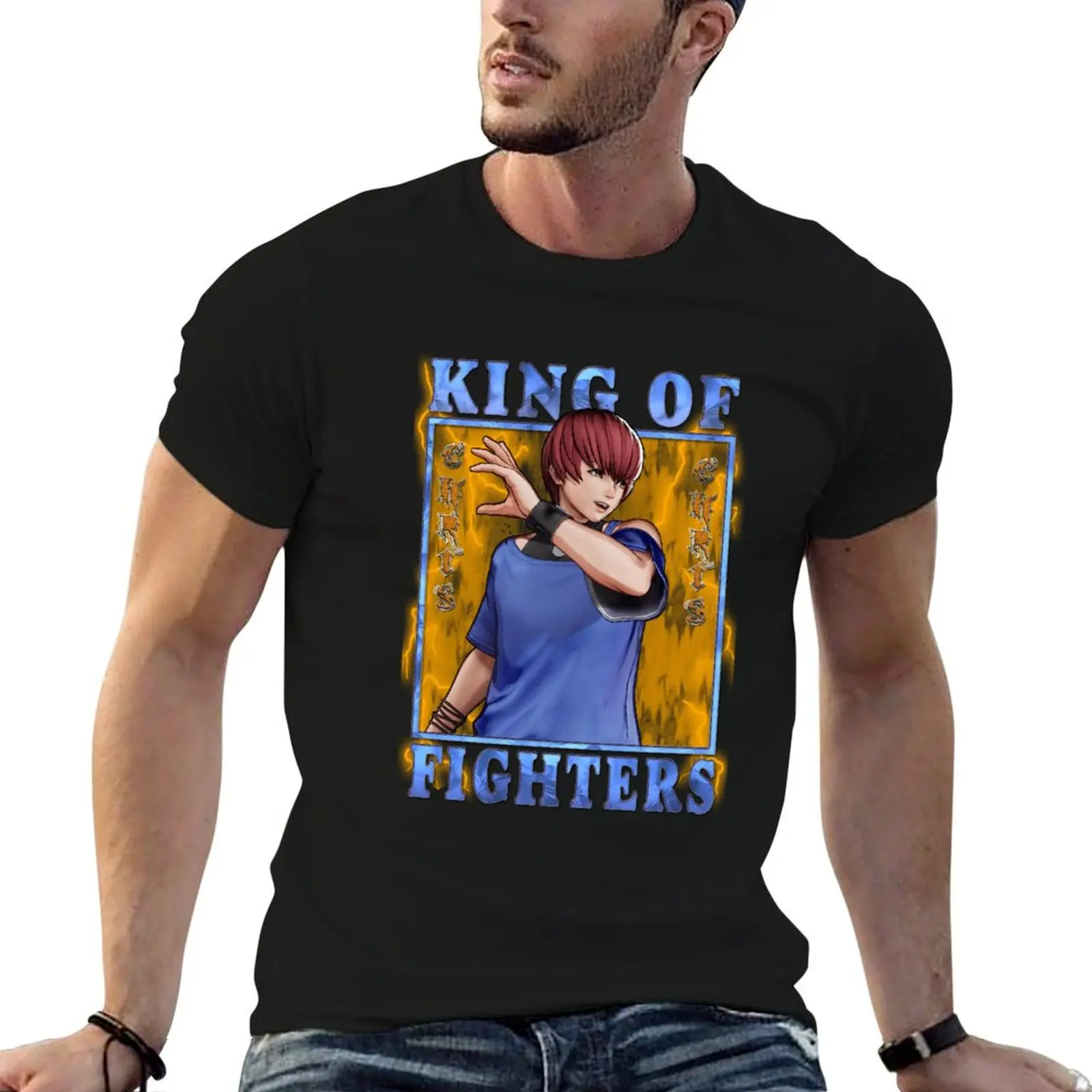 

cotton 100% Mixer of King - Tempo KOF Chris t XV 100% cotton tshirt shirts T-Shirt Fighters