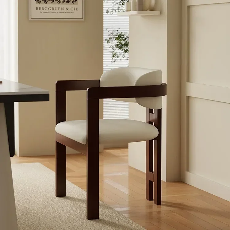 solid wood dining chair New Chinese Tea Club Italian minimalist wood  Ash wood dining