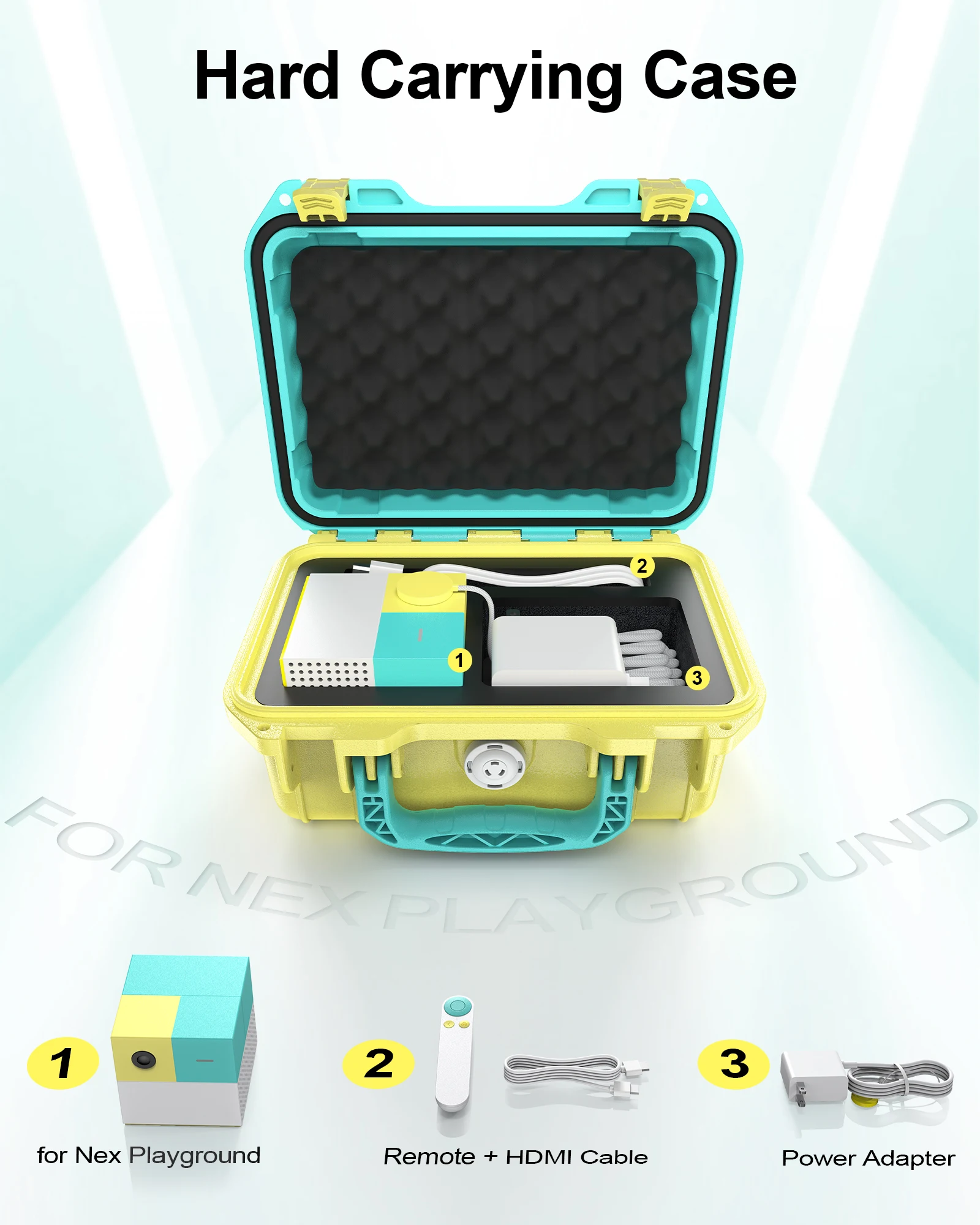 Hard Carrying Case for Nex Playground,Nex Playground Game System Storage Box Waterproof Enclosure Outdoor Protection Case