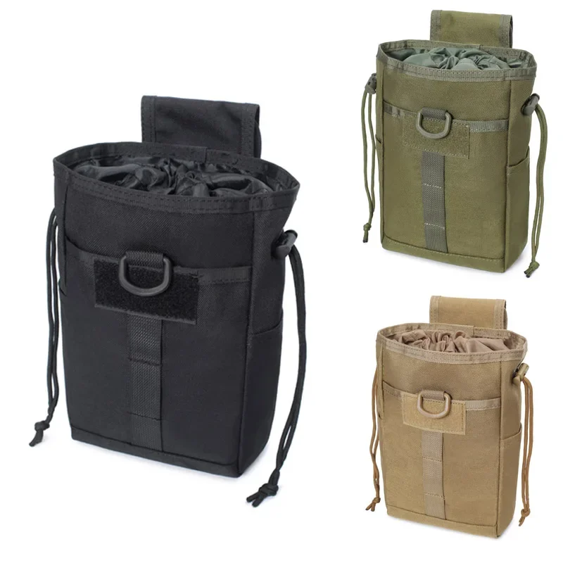 

Tactical Molle Dump Pouch Recovery Pouch Drawstring Magazine Recycling Pouch Hunting Gear Folding Waist Bag Accessories