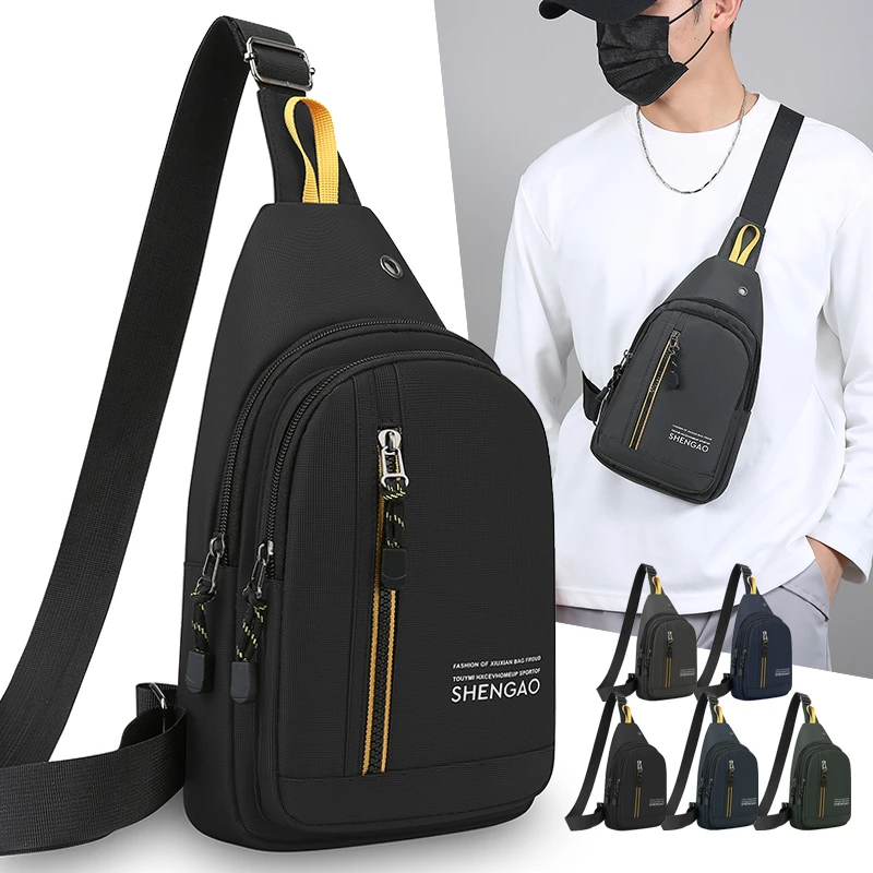 

Men's Women's Crossbody Chest Bag Waterproof Multi-Compartment Oxford Shoulder Messenger Business Travel Daily Commute Organizer