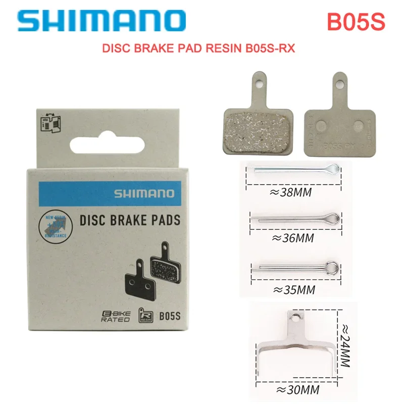 SHIMANO B05S Brake Pads for MTB Bike DISC Brake Pad Resin B05S-RX Wide Shape Fit for ALIVIO MT200 MT400 Series Original Parts