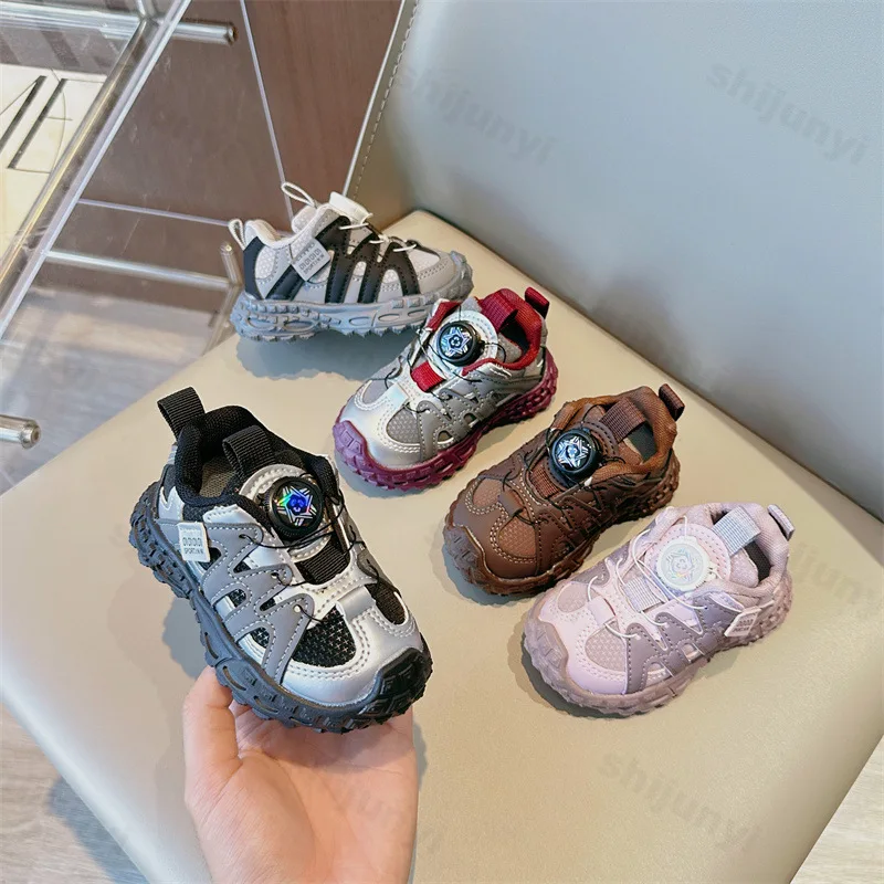 

Осень 202, повседневная спортивная обувь с низким берцем и толстой подошвой для мальчиков, детские дышащие сетчатые модные трендовые универсальные удобные кроссовки