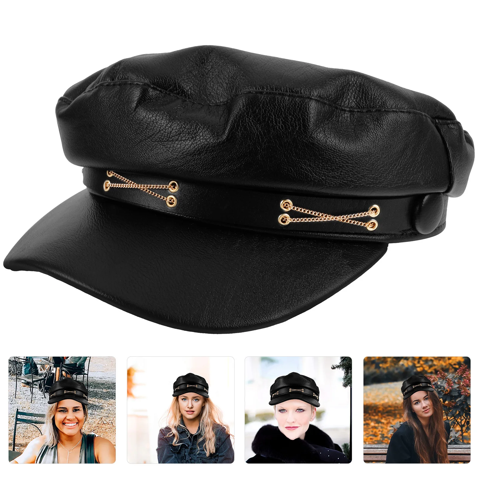 

French Beret Faux Women Hat Trendy Painter Cap Stylish Sun Protection Berets for Women Fashionable Artist Beret Hat