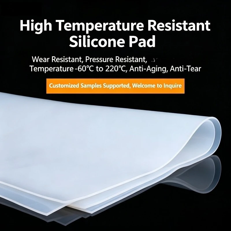 Custom Silicone Rubber Flat Gasket Sheet High Temp Resistant Anti‑Aging Insulation Wear‑resistant Seal Pad for Machinery Sealing
