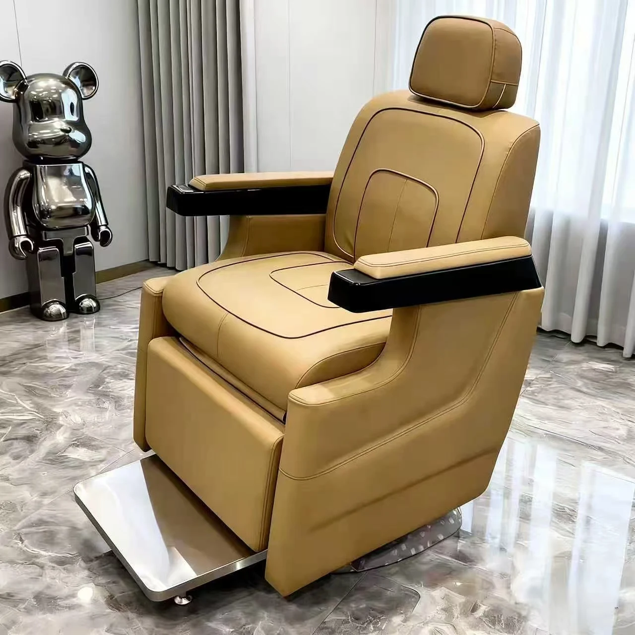 @#Hair Salon Exclusive Head Therapy Electric Folding Beauty Hairdressing Chair Multi functional Therapy Inverted Back Health Cha