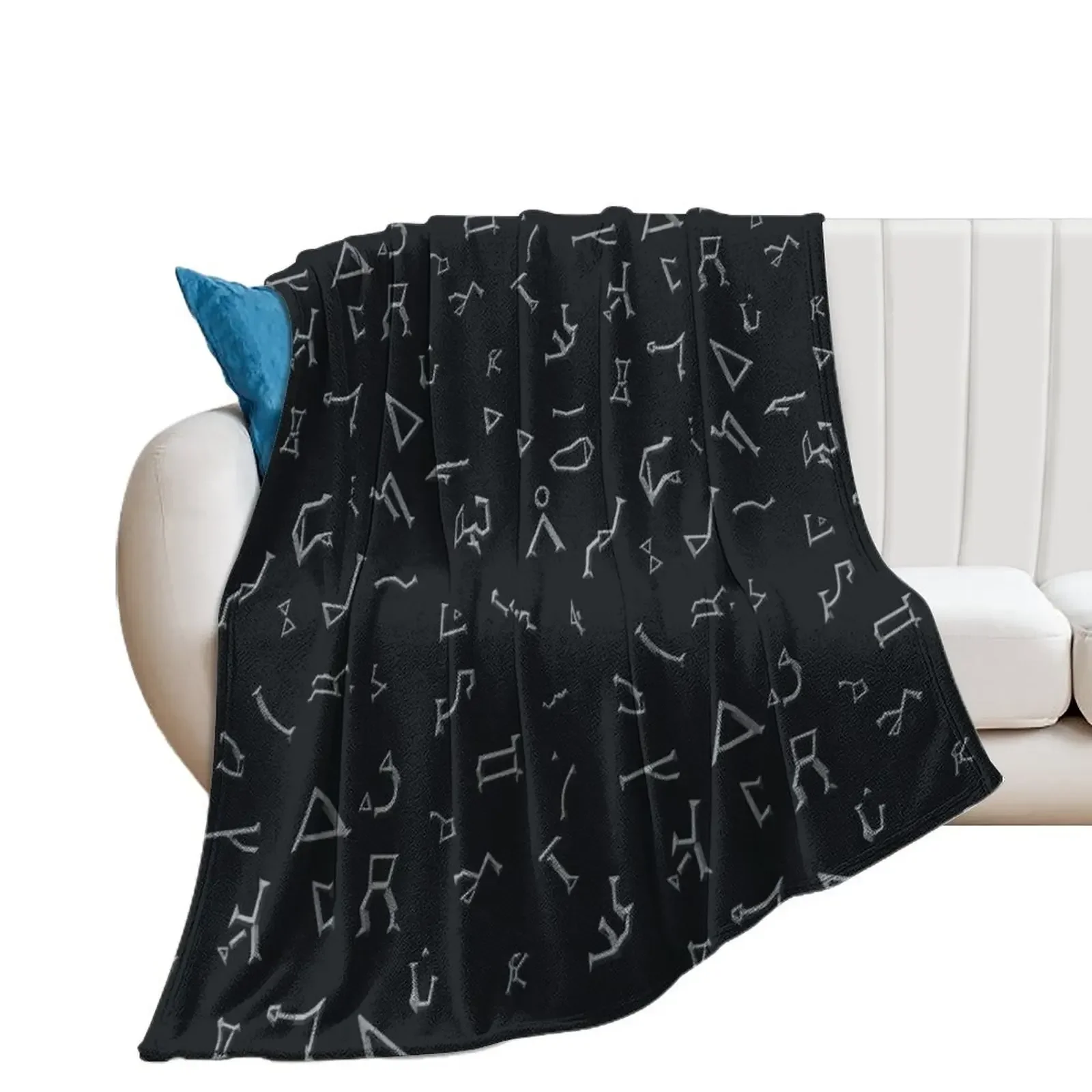 Glyphs Throw Blanket Luxury Throw For Sofa Thin Multi-Purpose Beach Blankets