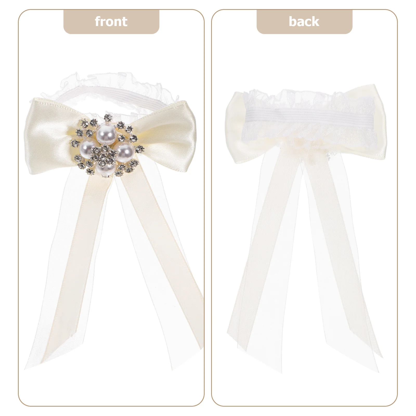 

Bow Pearl Rhinestones Wedding Wrist Corsage Bridal Bracelet Bridesmaid Prom Banquet Wrist Flower Wedding Corsage