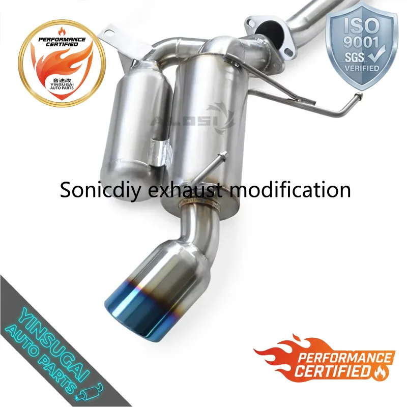 SS304 Catback Exhaust for Infiniti Q50 3.0T 3.7 High Performance Polished Stainless Steel Exhaust System Performance Upgrade Kit