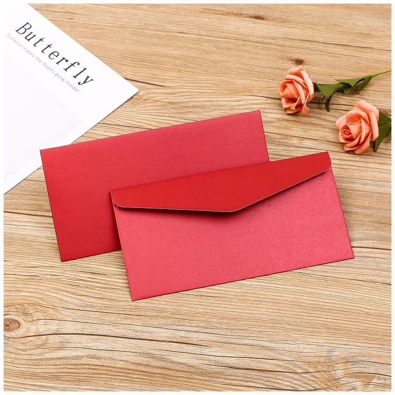 50pcs/lot 22x11cm Envelope High-grade 250g Pearlescent Paper Envelopes for Wedding Invitation Business Supplies Stationery