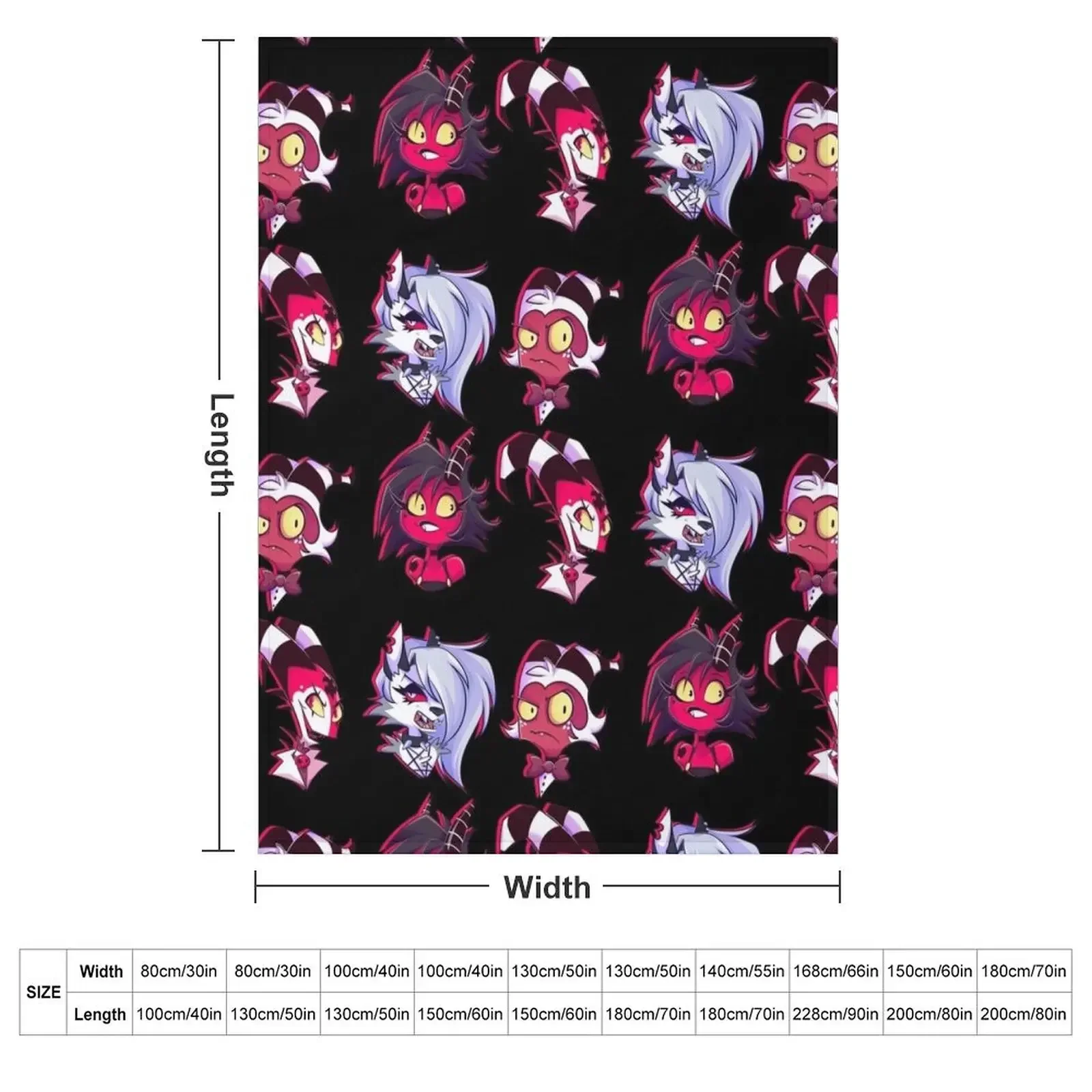 Helluva Gang Throw Blanket Hair Decorative Sofa Personalized Gift Luxury Thicken Hairy anime Blankets