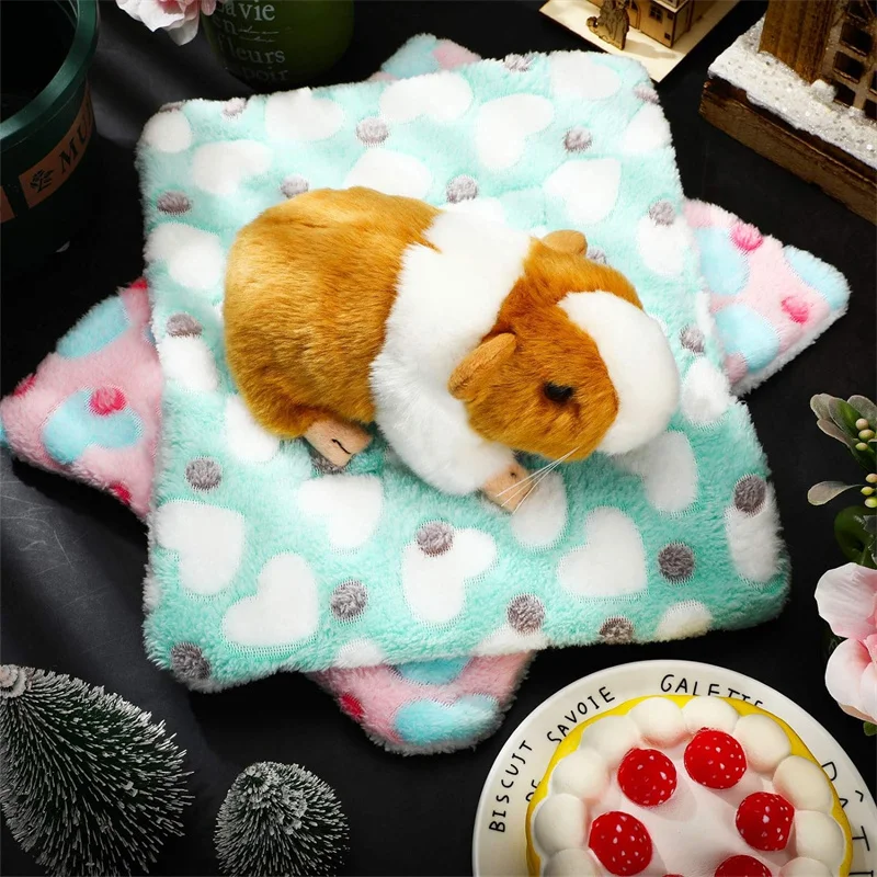 Small Animal Guinea Pig Hamster Bed House Winter Warm Squirrel Hedgehog rabbit Chinchilla Bed mat House Nest Hamster Accessories