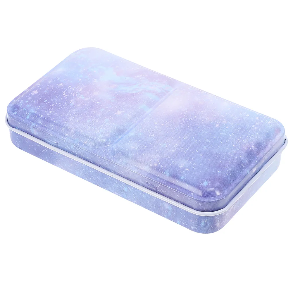 

Watercolor Pigment Tin Box Mixing Palette Art Paint Storage Travel Case Stainless Steel Color Compartments for Acrylics