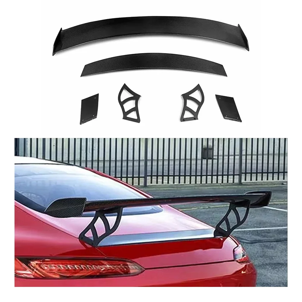 

Prepreg Dry Carbon Fiber Automotive Accessories Car Rear Roof Wing Trunk Spoiler For GT GTS GTC C190 Ver1